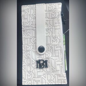 Badgley Mischka White and Black Credit Card Holder